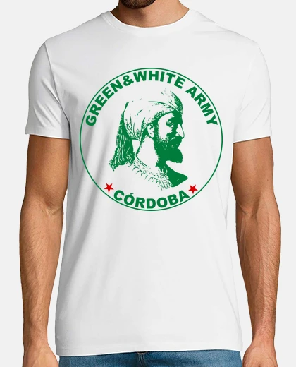 T-shirt t-shirt dell&#39;esercito verde e bianca