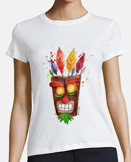 T-shirt t-shirt donna aku aku maschera