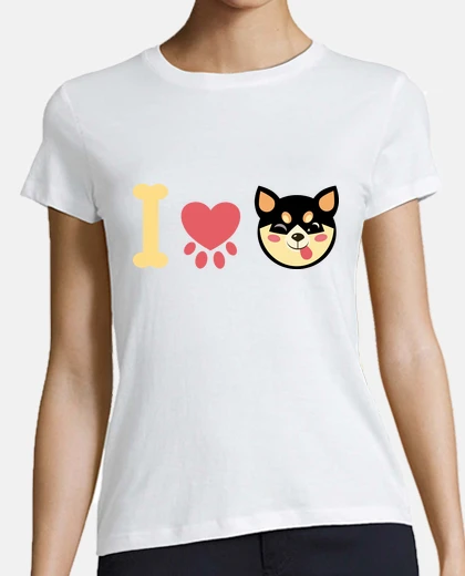 T-shirt t-shirt donna amore shiba inu