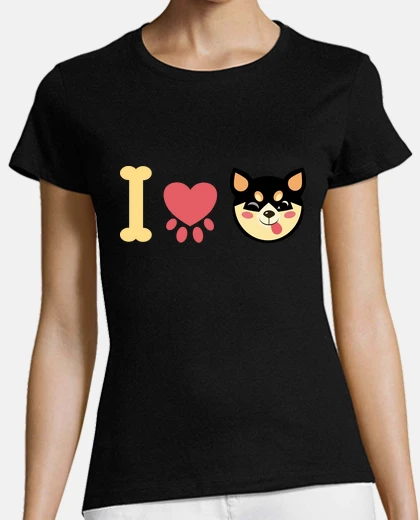 T-shirt t-shirt donna amore shiba inu