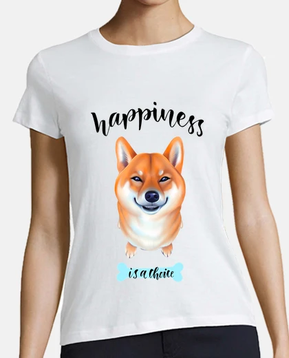 T-shirt t-shirt donna shiba inu felicità