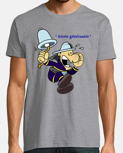 Tee-shirt t shirt drole pompier