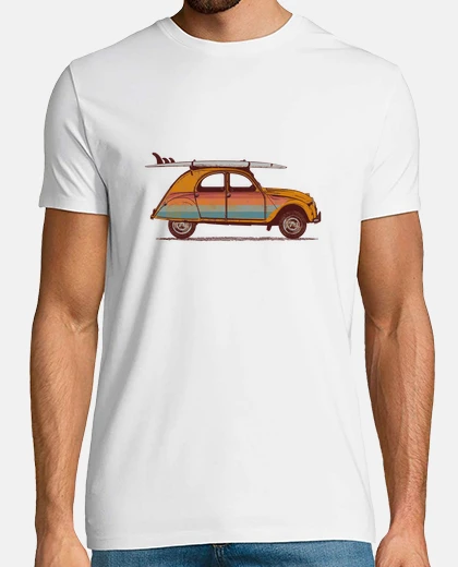 T-shirt t-shirt due cavalli vintage - surf 2cv - regalo