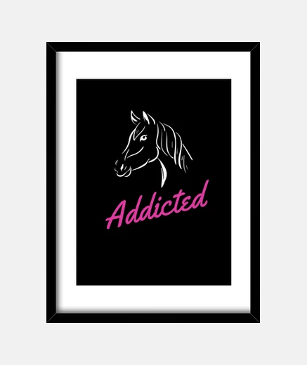 Quadro t-shirt equitazione dipendente da caval
