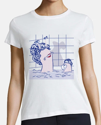 Tee-shirt t-shirt escargot dans la salle de bain