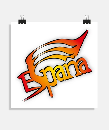Poster t-shirt espagne version couleur pneg