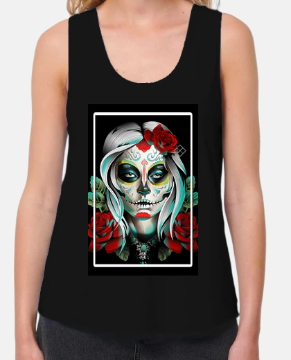 Tee-shirt T-shirt femme bretelles amples et Loose Fit, Noir