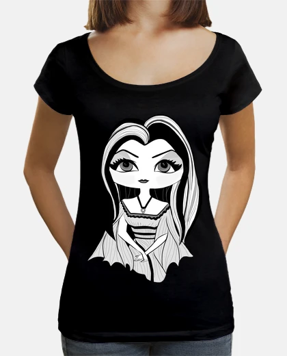 Tee-shirt T-shirt femme col ample & Loose fit, Noir