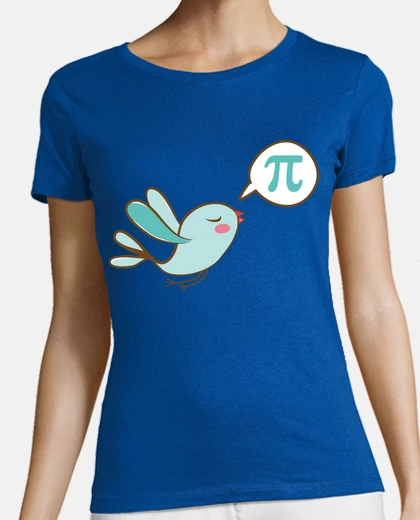Tee-shirt t-shirt femme oiseau numéro pi humour mathématiques
