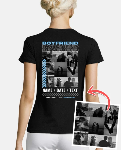 t-shirt fidanzato con foto personalizzabile regali di san valentino per lei