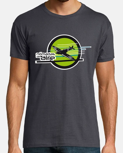 T-shirt t-shirt grigia, il logo verde