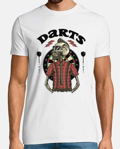 T-shirt t-shirt hipster skull dardi giochi bersaglio