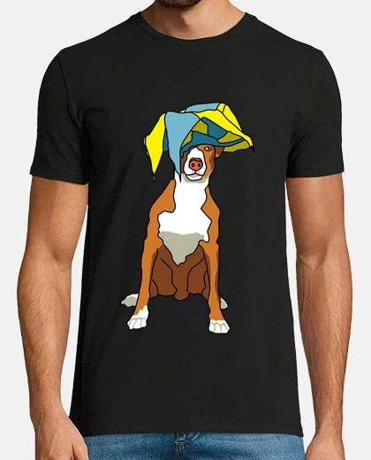 Tee-shirt t-shirt homme à manches courtes podenco de fête