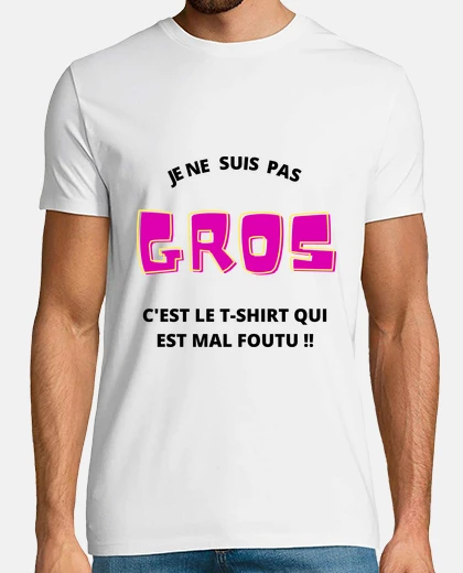 Tee-shirt t-shirt homme humour je ne suis pas gros