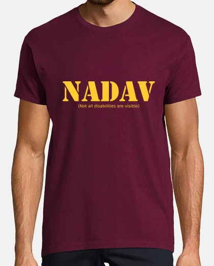 Tee-shirt t-shirt homme invisible nadav handicap invisible