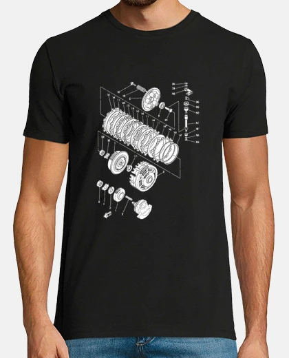 Tee-shirt t-shirt homme moto embrayage