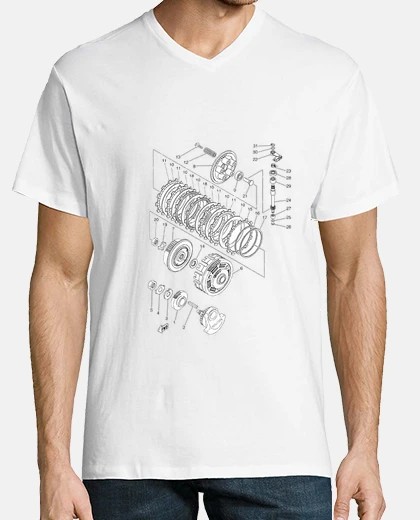 Tee-shirt t-shirt homme moto embrayage