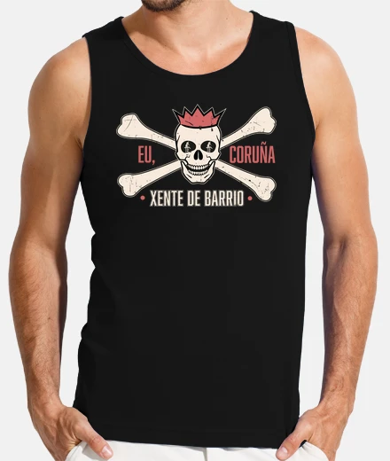 Tee-shirt T-shirt homme sans manches, Noir