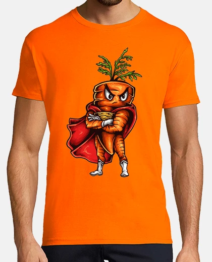 T-shirt t-shirt humour divertente t-shirt humour carota super vegetariana