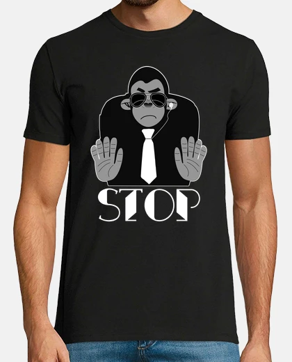 Tee-shirt t-shirt humour singe arrêt de sécurité portier boîtes de nuit