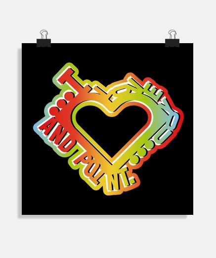 Poster t-shirt i love ... et point