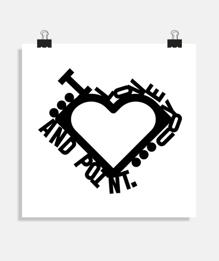 Poster t-shirt i love et point