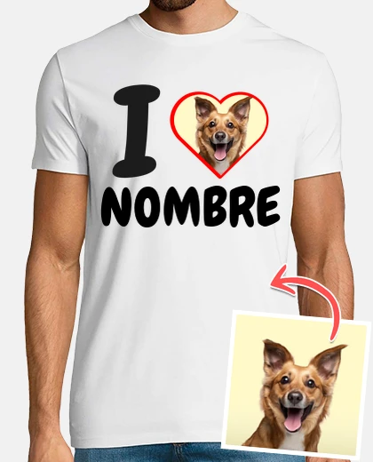 t-shirt i love texte personnalisable