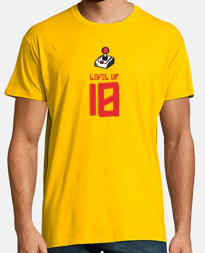 T-shirt t-shirt level up 18 anni
