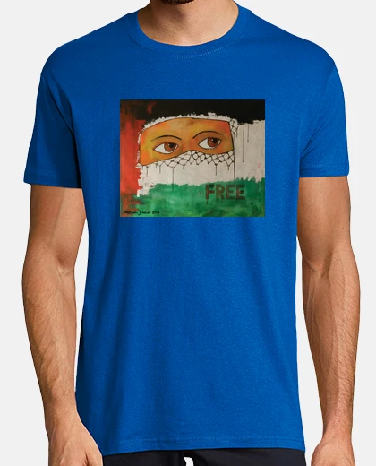 Tee-shirt t-shirt libre palestine monica jiménez art