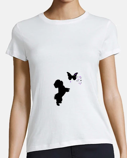T-shirt t-shirt maltese e le farfalle