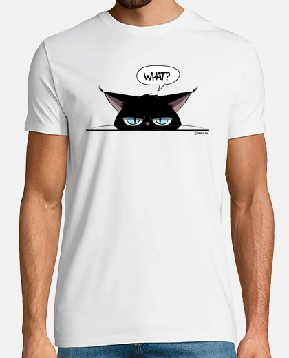 T-shirt t-shirt man grumpy black cat