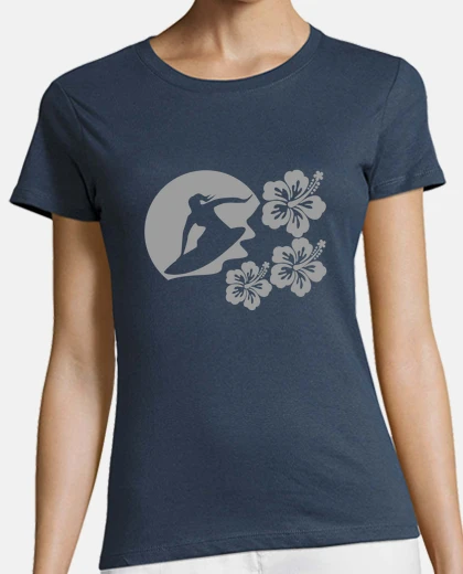 Tee-shirt t-shirt manches courtes surf femme
