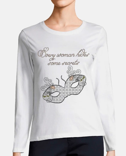 Tee-shirt t-shirt manches longues masque intrigante