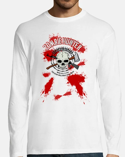 T-shirt t-shirt manica lunga da uomo - zombie hunter