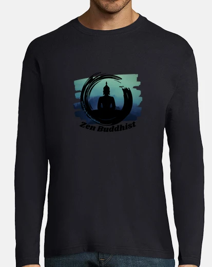 T-shirt t-shirt maniche lunghe buddista zen