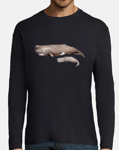 T-shirt t-shirt manicotto lungo cachalote