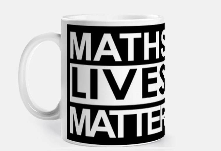 Mug t-shirt maths vit matt er noir