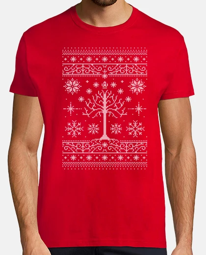 T-shirt t-shirt natale / brutto / lotr / mens