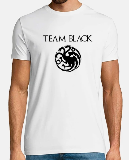 T-shirt t-shirt nera della squadra