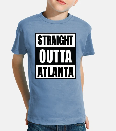 Abbigliamento t-shirt nera per bambini straight outta atlanta