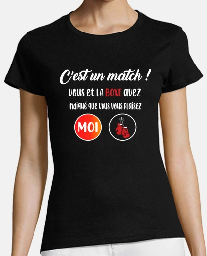Tee-shirt T-shirt noir boxe anglaise humour