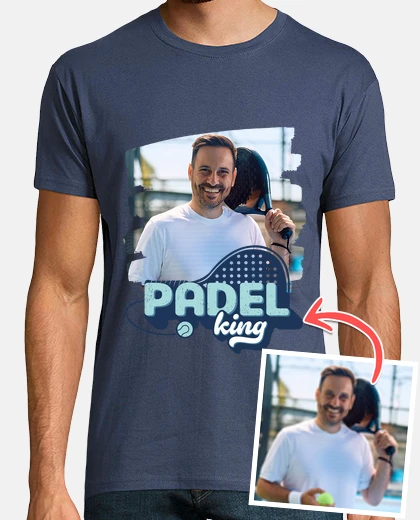 T-shirt t-shirt paddle tennis king foto personalizzabile