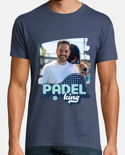 Tee-shirt t-shirt padel king photo personnalisable