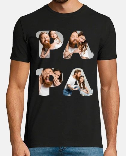 t-shirt papa avec photos personnalisables