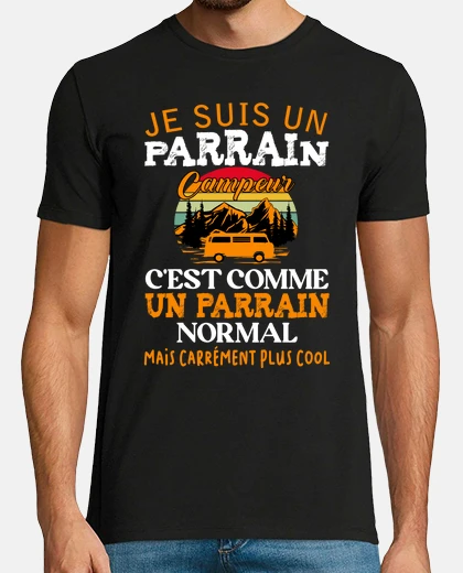 Tee-shirt T-shirt papy campeur idée cadeau