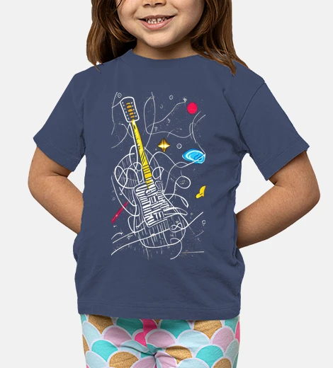 Abbigliamento t-shirt per bambini con chitarra elettrica