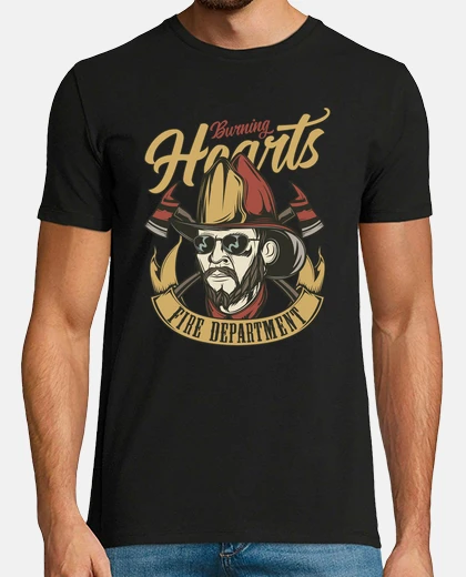 Tee-shirt t-shirt pompier vintage rétro pompier