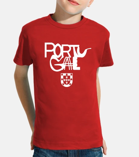Abbigliamento t-shirt portogallo testo scudo bl