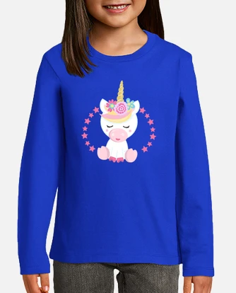 Camiseta ninos ragazza rosa unicorno man. tostadora