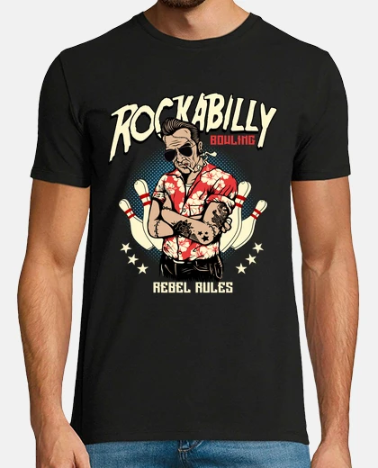 Tee-shirt t-shirt règles de rebelles bolos rockabilly